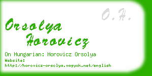 orsolya horovicz business card
